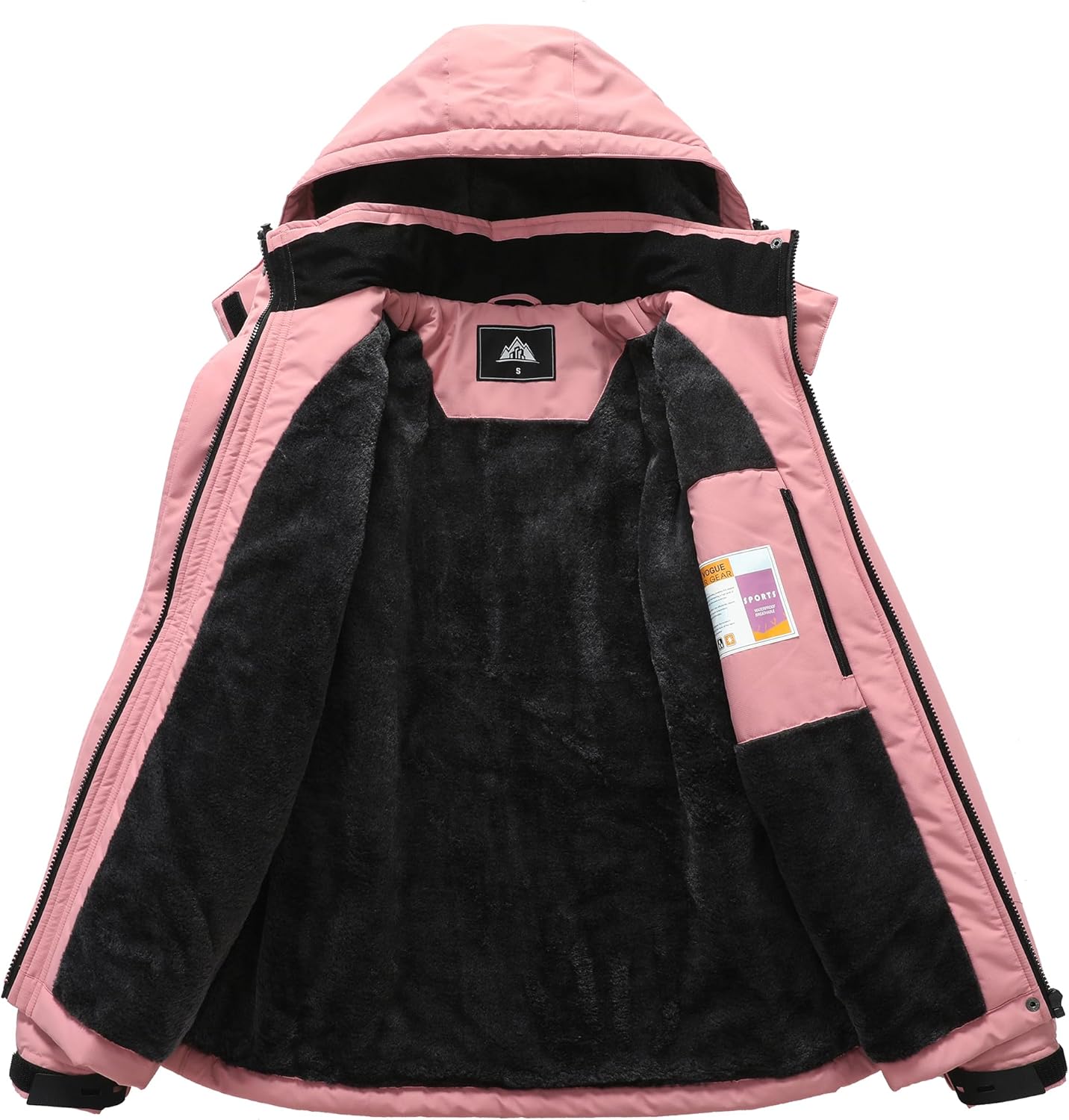 MOERDENG Women's Grey Winter Ski Jacket - Image 4