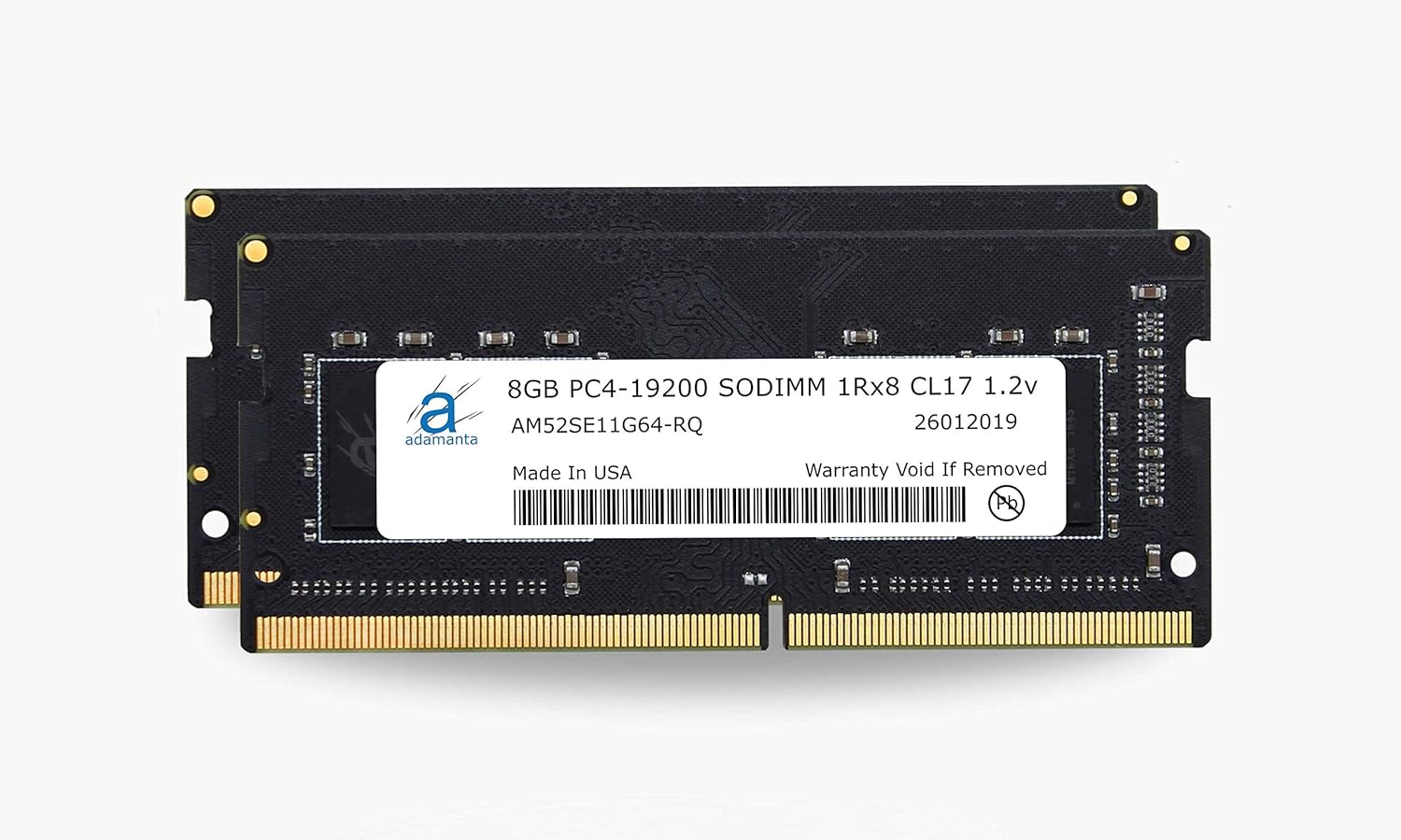 Adamanta 16GB (2x8GB) Memory Upgrade Compatible for 2017 Apple iMac 27"/21.5" Retina 5K/4K or Non-Retina Display DDR4 2400MHz PC4-19200 SODIMM 1Rx8 CL17 1.2v Single Rank RAM DRAM
