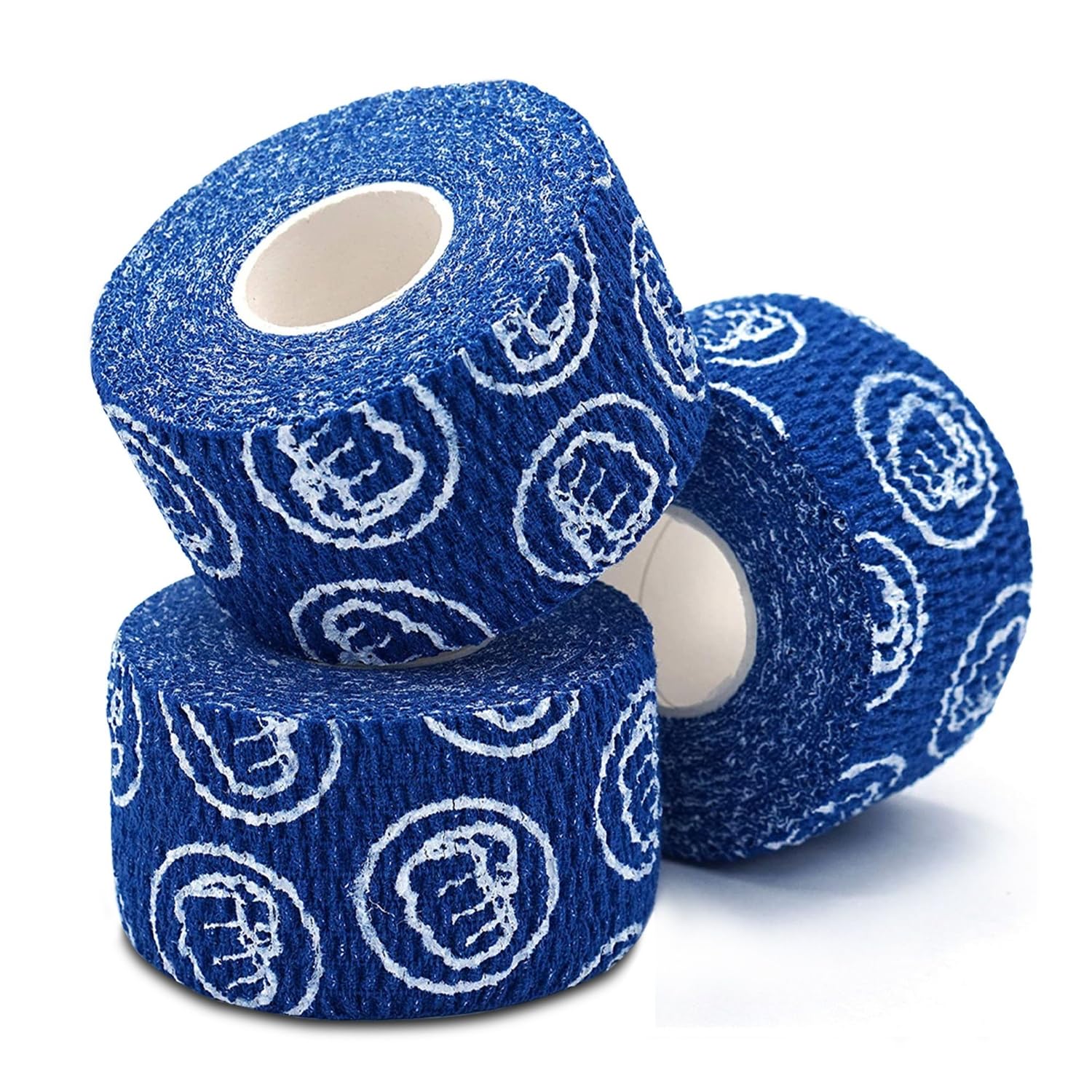 WOD Nation Weightlifting Hook Grip Tape for Protecting Thumb, Wrist & Finger - Comfortable & Stretchy Blue Athletic Thumb Tape 23ft Roll for Weightlifting, Exercise & Training (3 Pack)