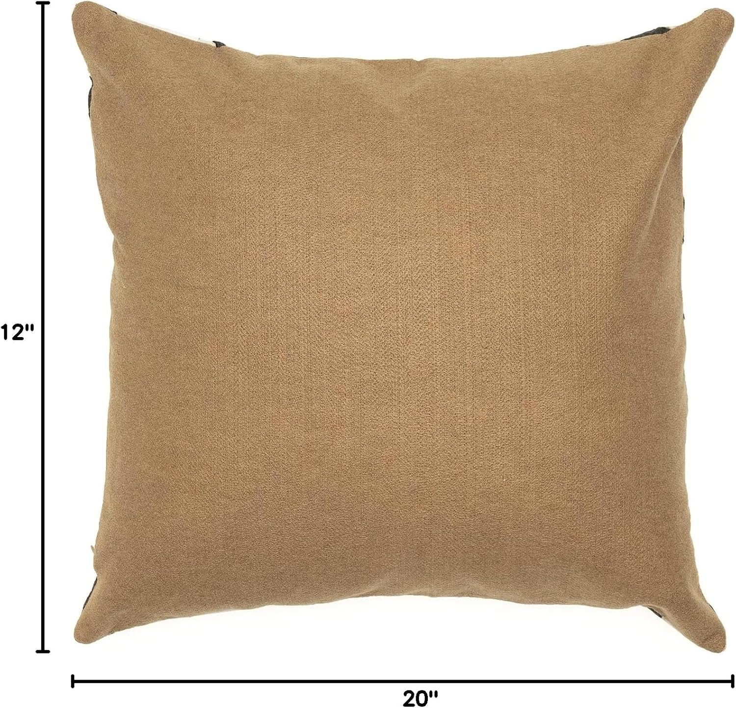 Black and Beige Zebra Print Rectangular Polyester Pillow