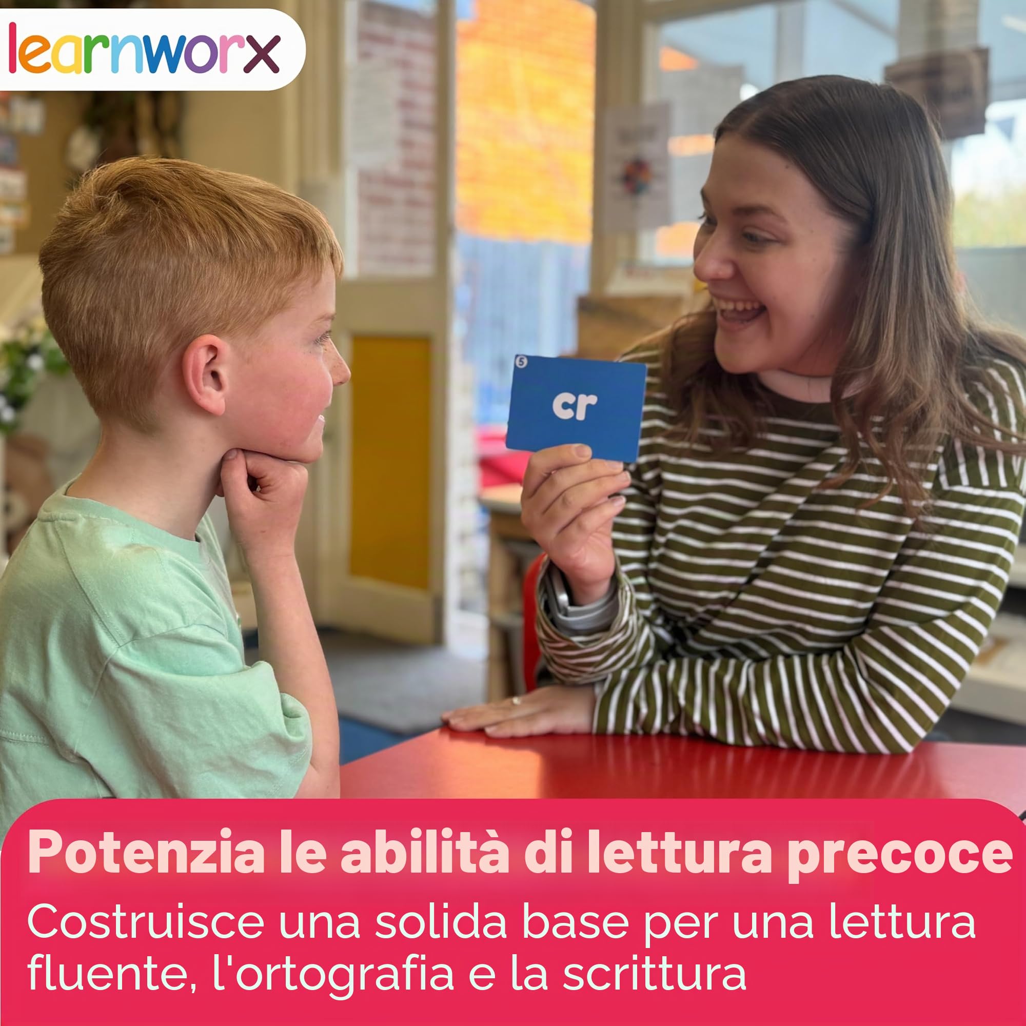 Phonics - Schede flash per bambini dai 3 anni in su, 165 carte didattiche su entrambi i lati, lettere, digrafi, trigrafi, miscele e parole difficili, giochi colorati per la lettura precoce e