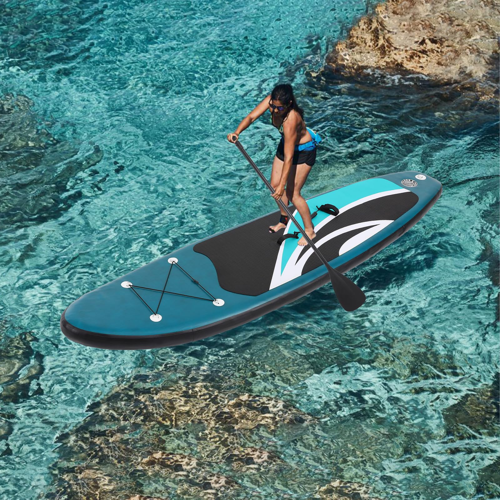 Planche de surf, gonflable, pour débutants et confirmés, jusqu'à 150 kg, idéale pour les lacs