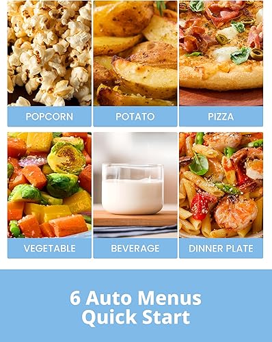 Miniatura 2 de COMFEE' Retro Microwave Oven, Small Microwave with 6 Auto Menus, 0.9 cu.ft Countertop Compact Microwave with Multi-stage Cooking, Mute Function, LED