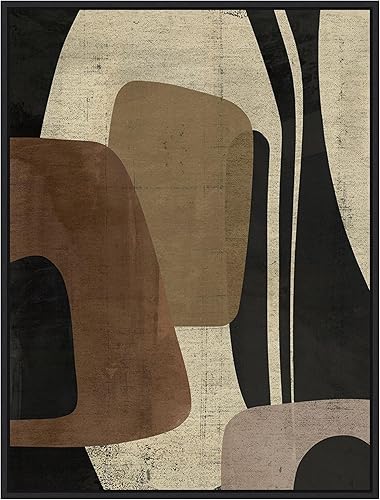 Amanti Art Framed Canvas Wall Art 42x32 Retro Form Collage II by Victoria Barnes, Framed Wall Art Canvas, Abstract Artwork, Modern Decor, Oversize