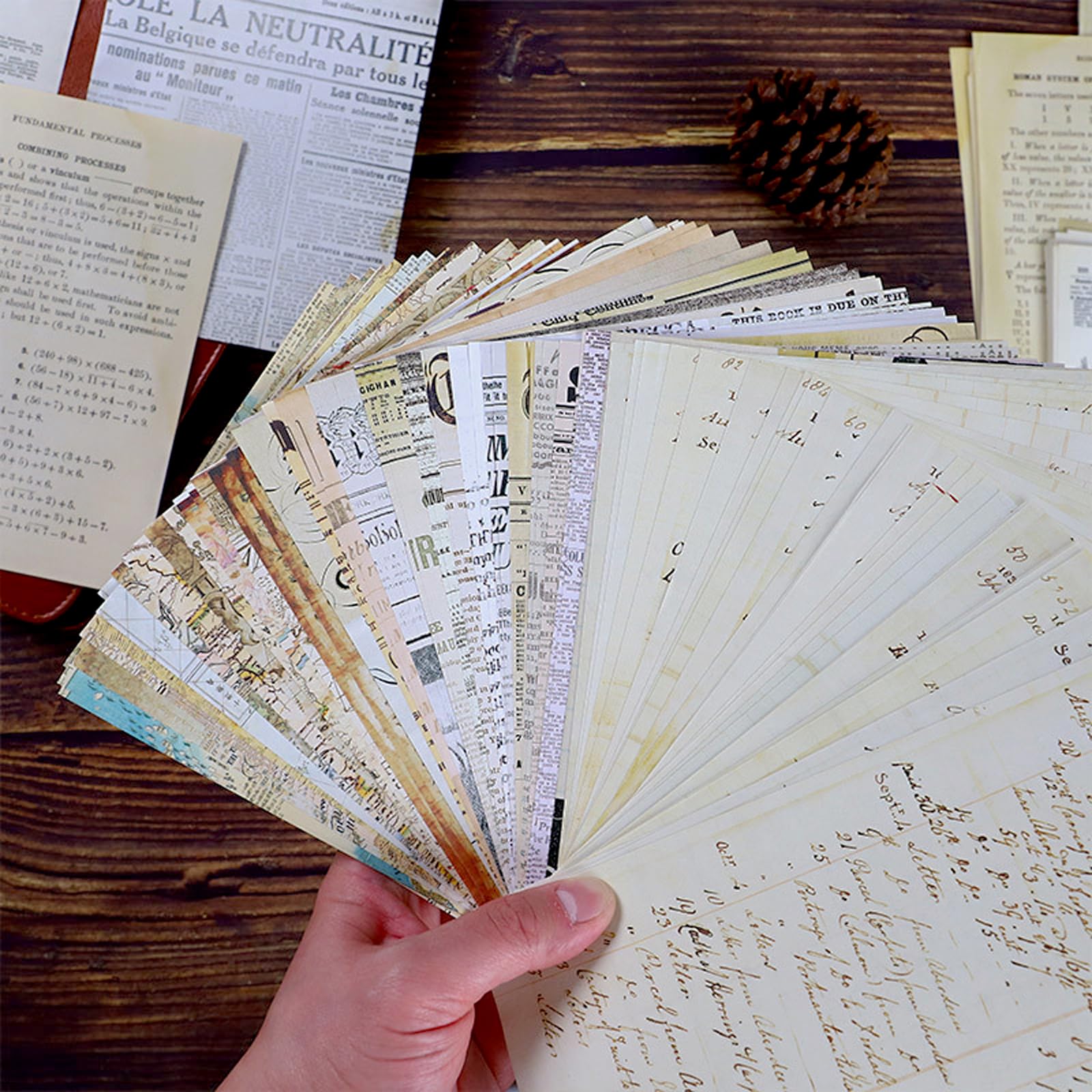 150 Stk Scrapbooking Papier Set - Vintage Deko Papier 14x20cm Für DIY Projekte