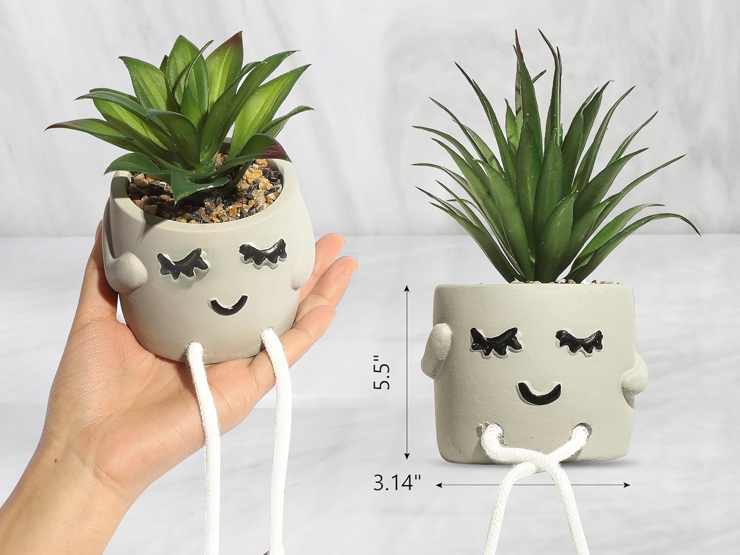 OLEEK small fake plants office decor - fake succulents plants artificial for desk decor - fake plant office decorations for work - office decor for women - office plants cubicle accessories room decor