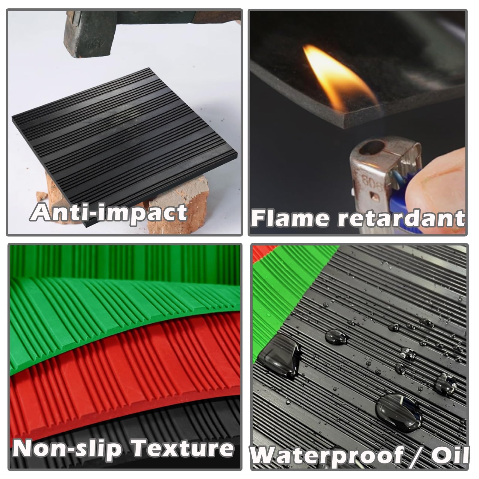 Alfombrilla De Goma Aislante Eléctrica, Alfombrilla Antielectricidad Para Electricistas, Alfombrilla De Protección Contra Descargas Eléctricas.(Green,6mx1mx3mm(20'x3'x1/8"))