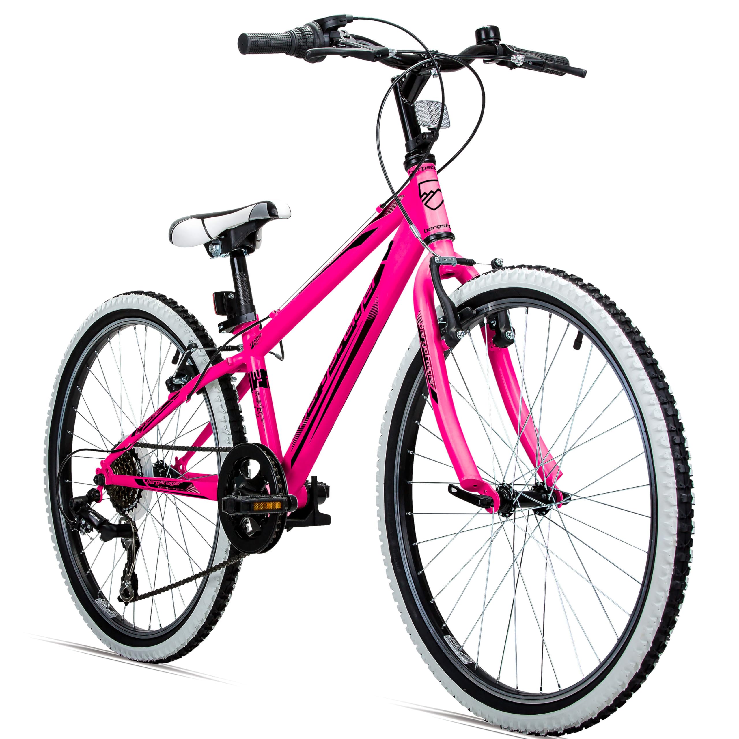Bergsteiger Kansas Kinderfahrrad 20/24 Zoll Mountainbike mit 6 Gängen | Perfekt für Jungen und Mädchen ab acht Jahren. Mit robuster Tourney-Schaltung und starker V-Brake-Bremse.