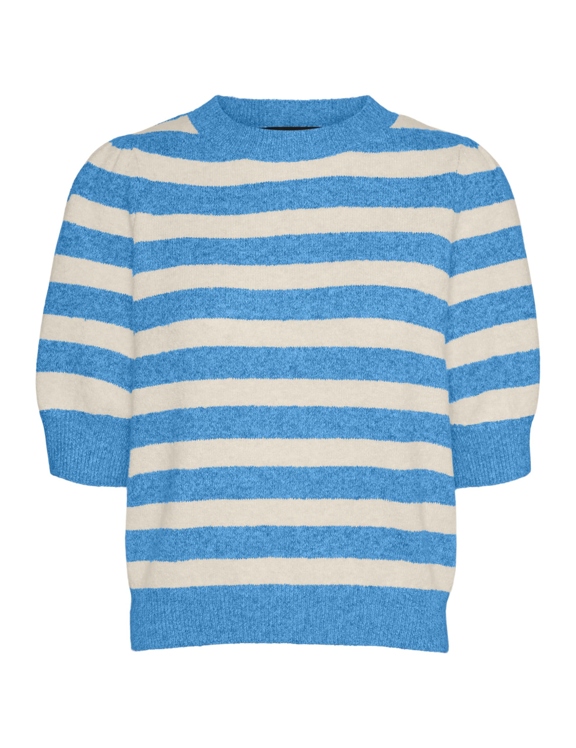 VERO MODA Women's Jumper, Azure Blue/Stripes: Birch, M