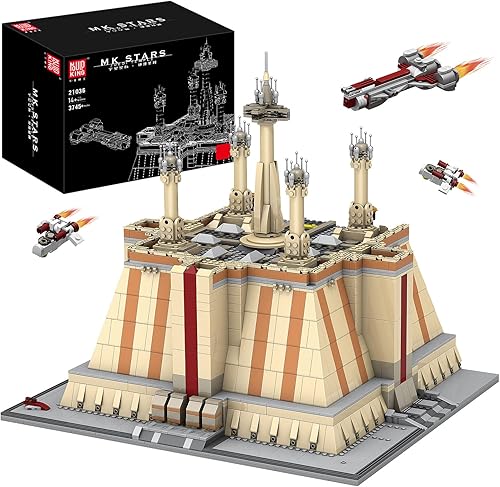 Mould King Kit de construcción de galaxia Jedi-Tempel 21036, Star Plan Toys Spaceship UCS Imperial Star Destroyer City Building Collection, Force