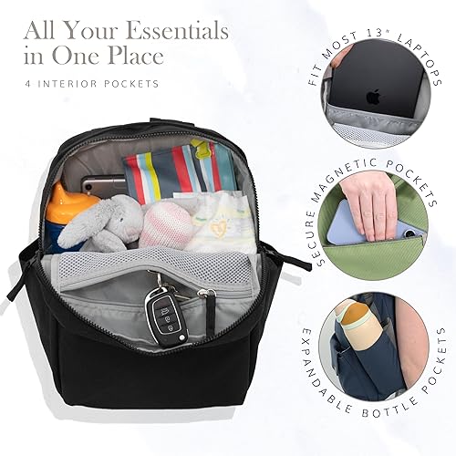 Miniatura 5 de RED ROVR Mochila ligera Mini Roo 6 bolsillos para artículos esenciales diarios (salvia)