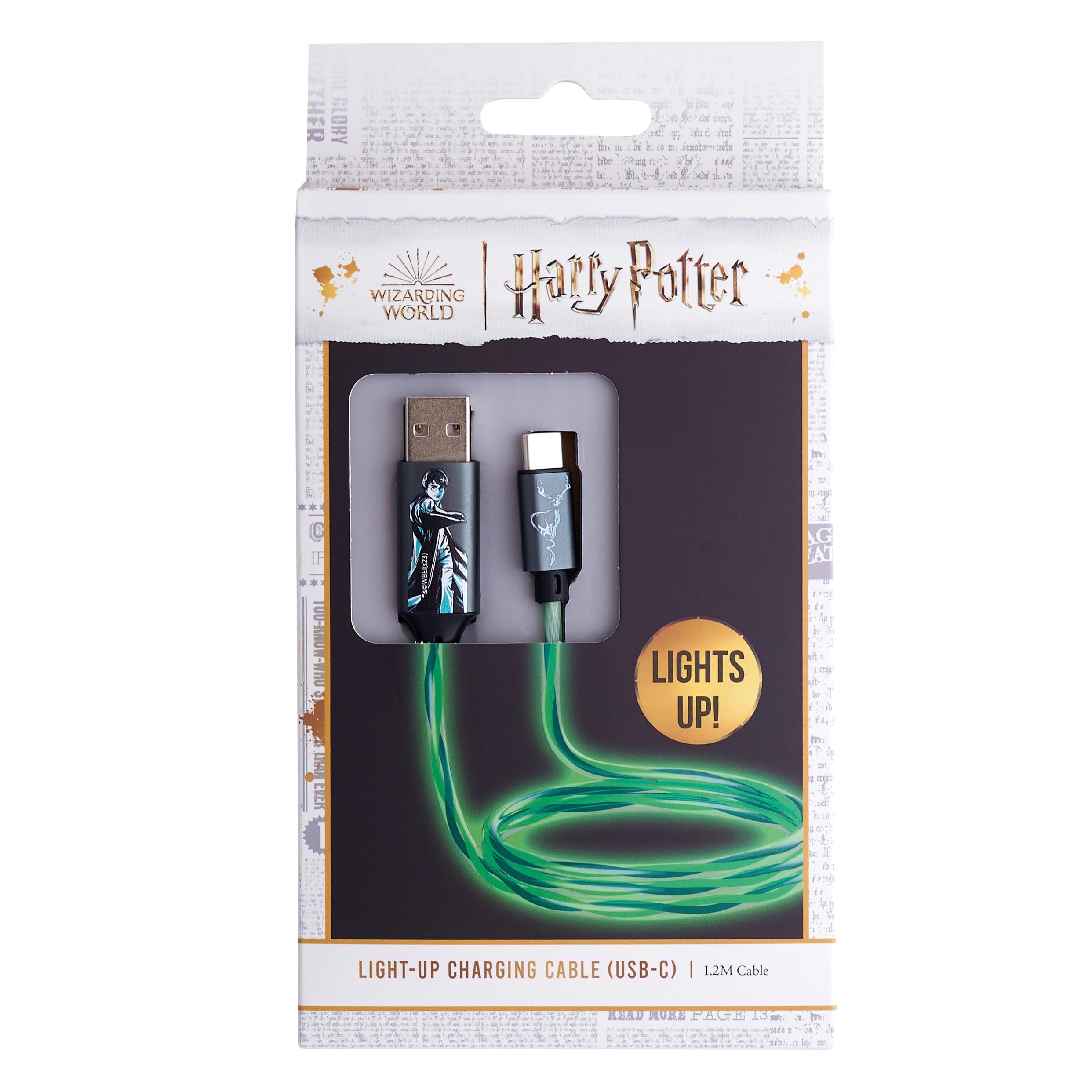 Harry Potter Light-Up cUSB Charging Cable - Patronus