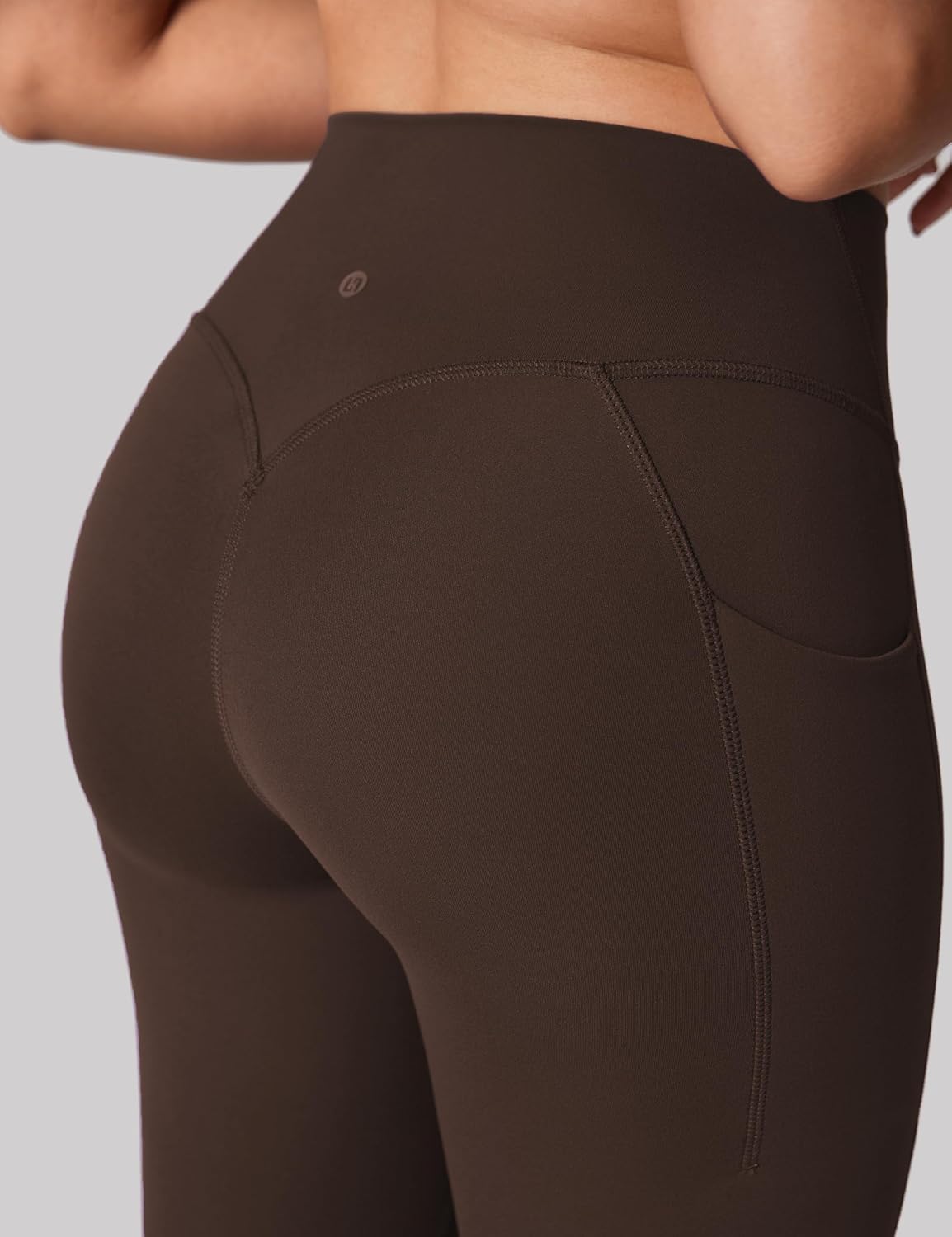 UNISSU Hugcurve No Front Seam High Waisted Workout Leggings with Pockets for Women Buttery Soft Yoga Pants Gym Tights - 25''