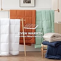 Vista 7 de Bedsure Relleno de edredón – Edredones acolchados tamaño King, edredón para todas las estaciones, ropa de cama alternativa de plumón suave, con 8