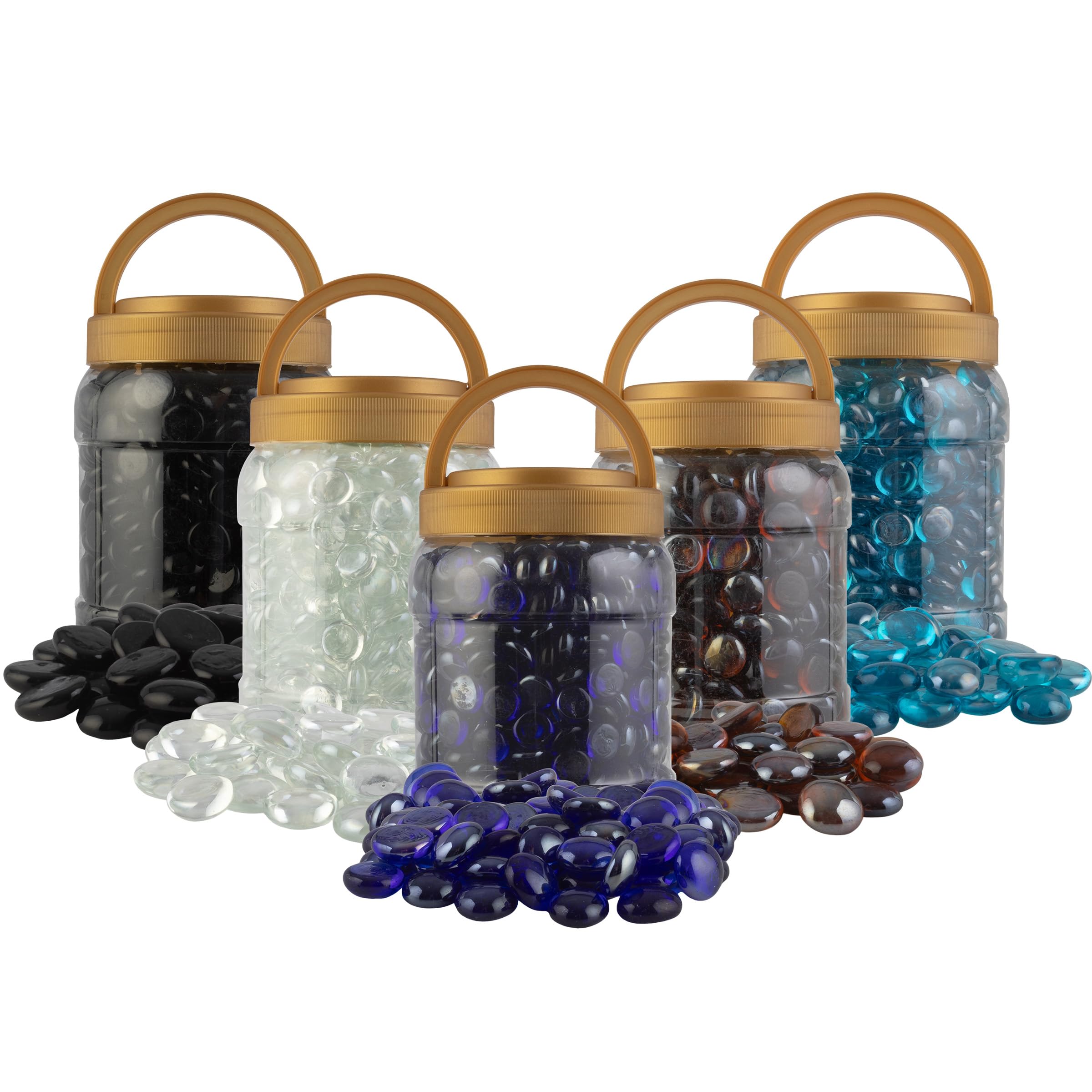 Pure Garden 50-LG1379 Pierres en verre pour foyer Bleu 4,5 kg