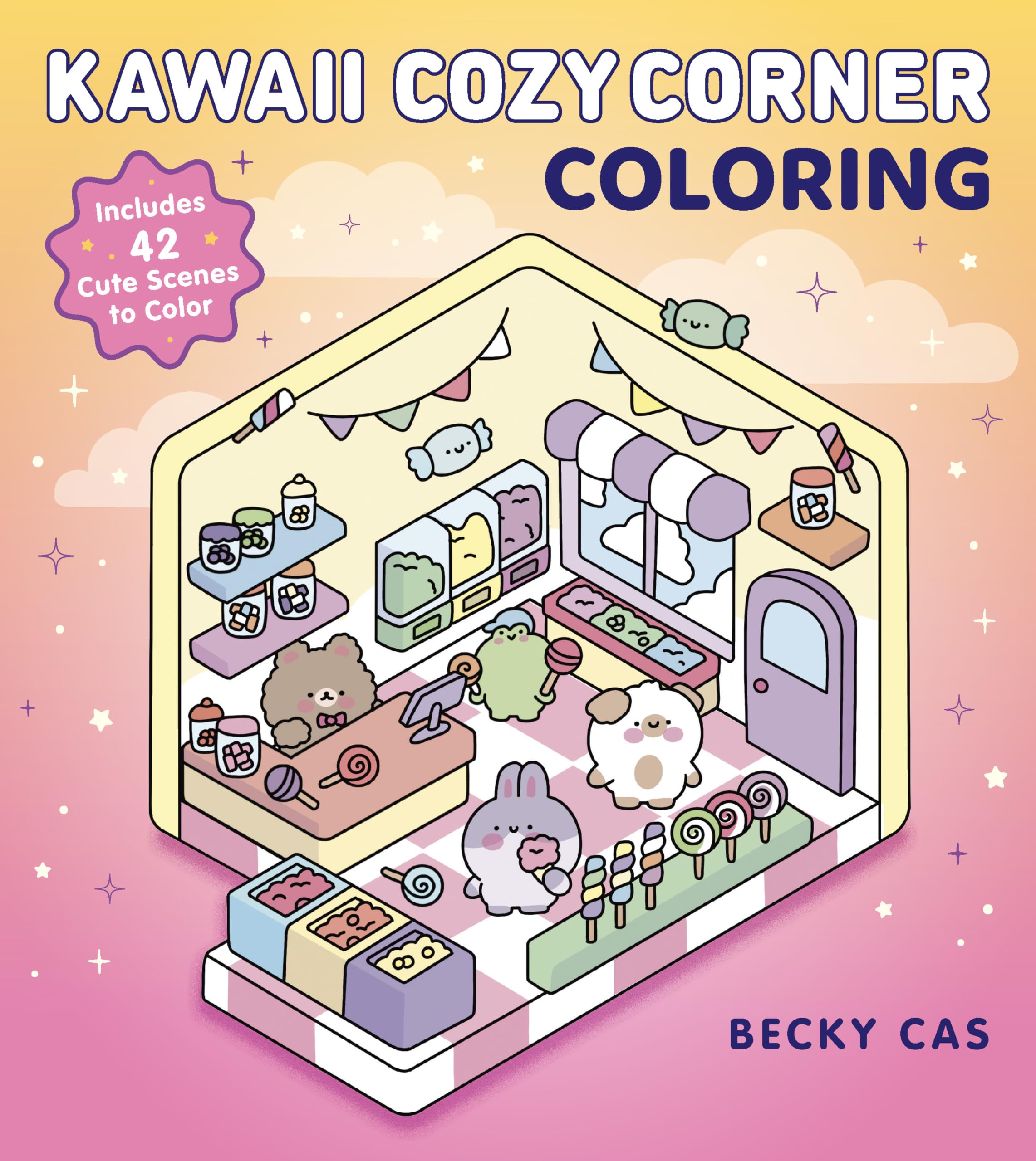Kawaii Cozy Corner Coloring: Includes 42 Cute Scenes to Color