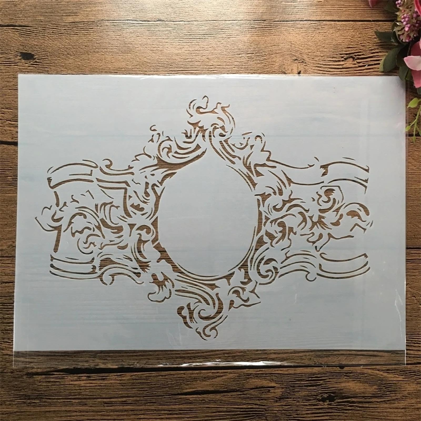 Plantillas de dibujo, 8 unidades, tamaño A4, 29 cm, diseño floral, vintage, para manualidades, adornos, pintura, plantillas, plantillas para pared, cartulina, letreros de madera de roca, lienzo