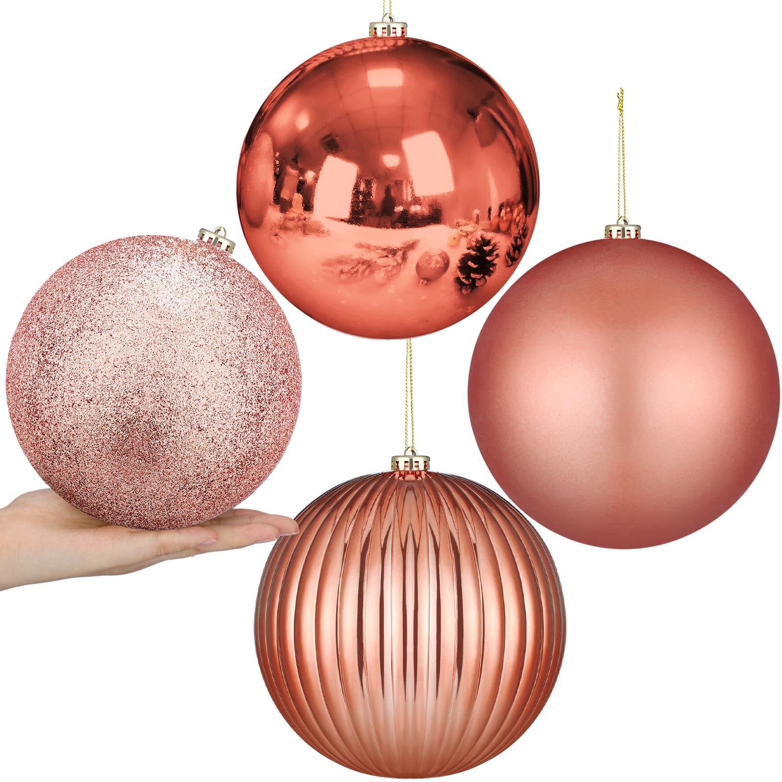 Amazon.co.jp: Liliful 4個 6インチ クリスマスボール オーナメント