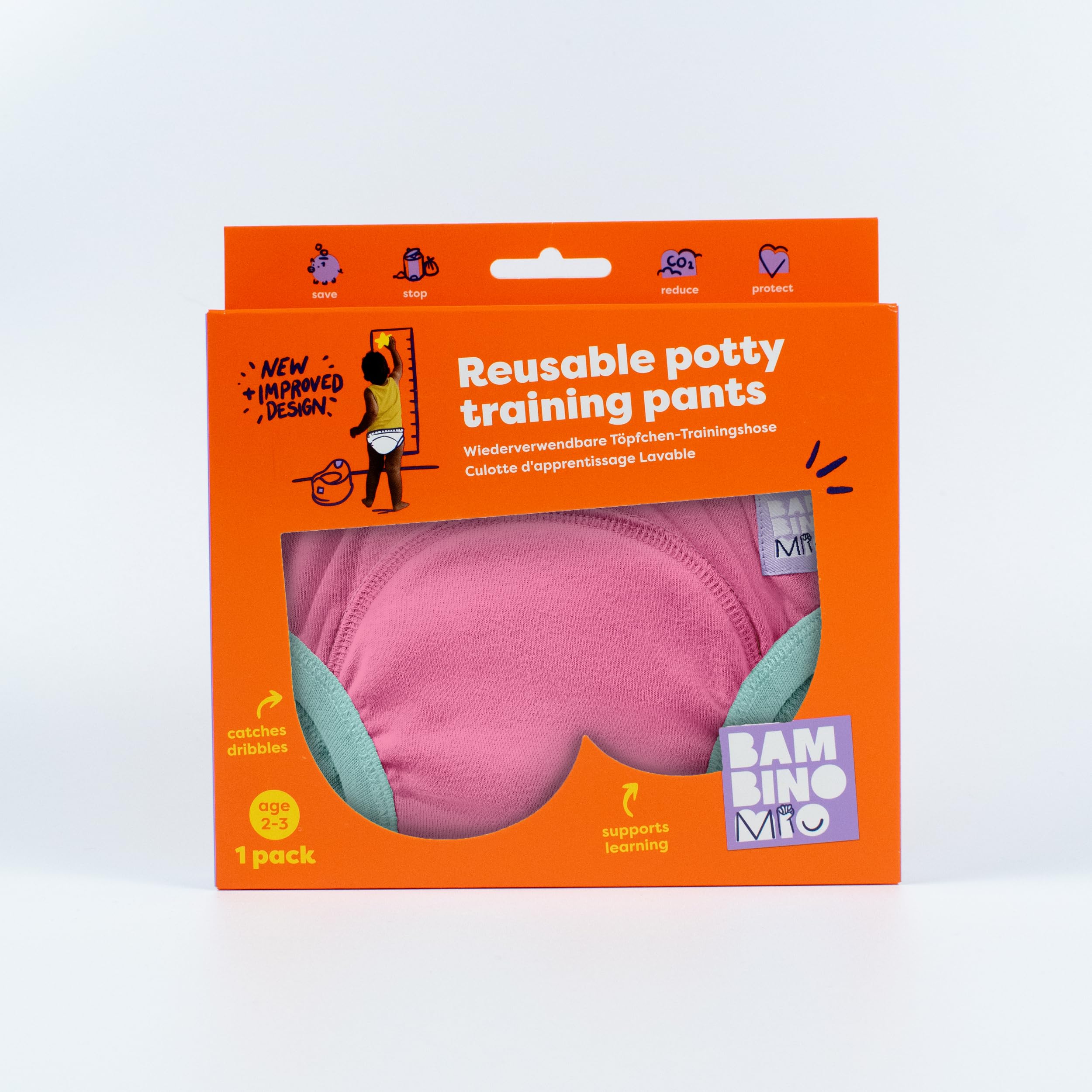 Bambino Mio calzones de entrenamiento reutilizables, 3-4 años (Vuela Alto) - ropa interior para dejar el pañal, pantalones papa niños y niñas, niños pequeños — view 59