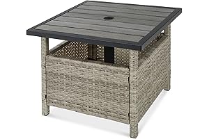 Best Choice Products Wicker Side Table with Umbrella Hole: The Ideal Addition...