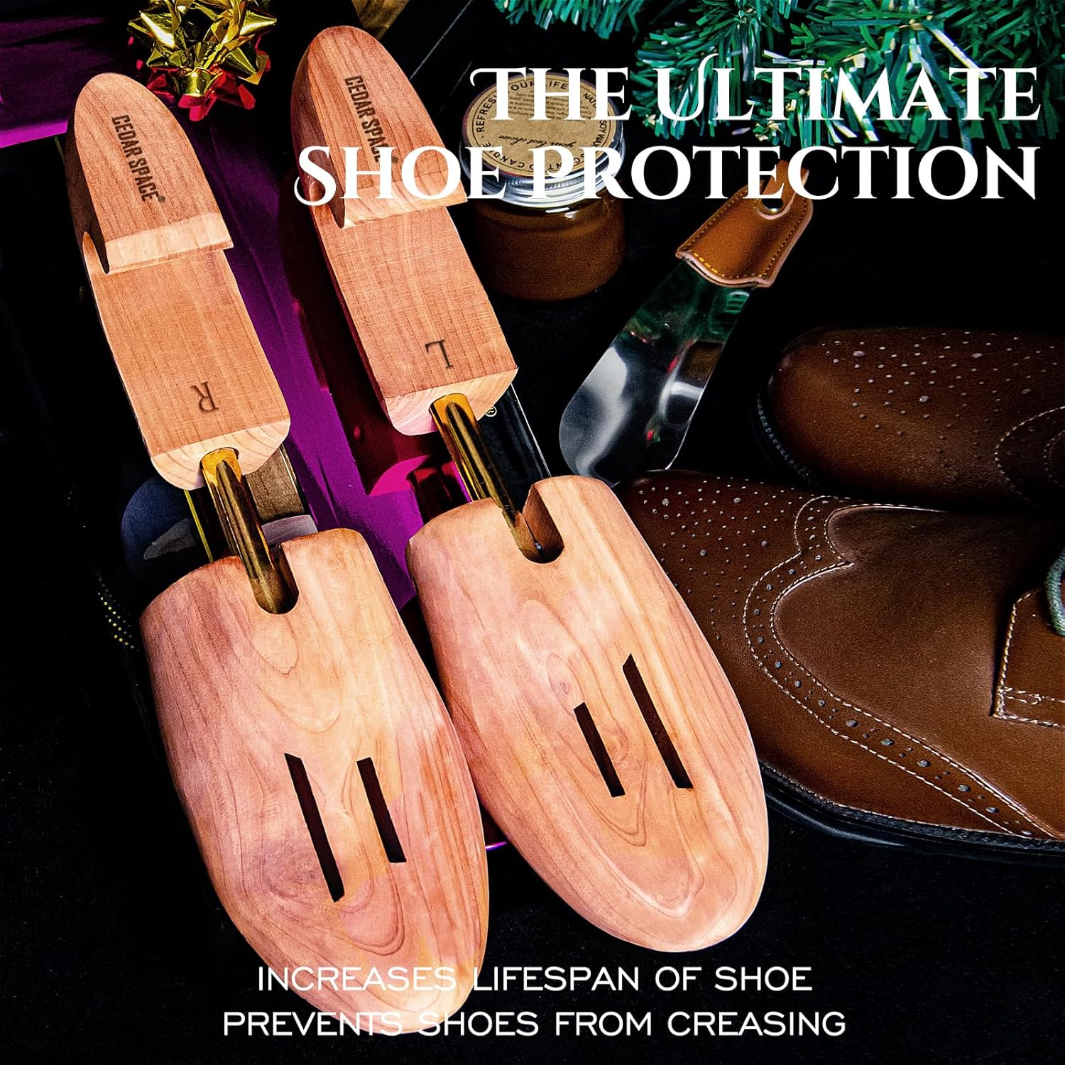 Cedar Space Wooden Shoe Stretcher Tree, 6.5-14 Sizes Cedar Wood Shoe Trees,2/4PC Shoe Stretcher for Men, Sneakers,Boots - Image 9
