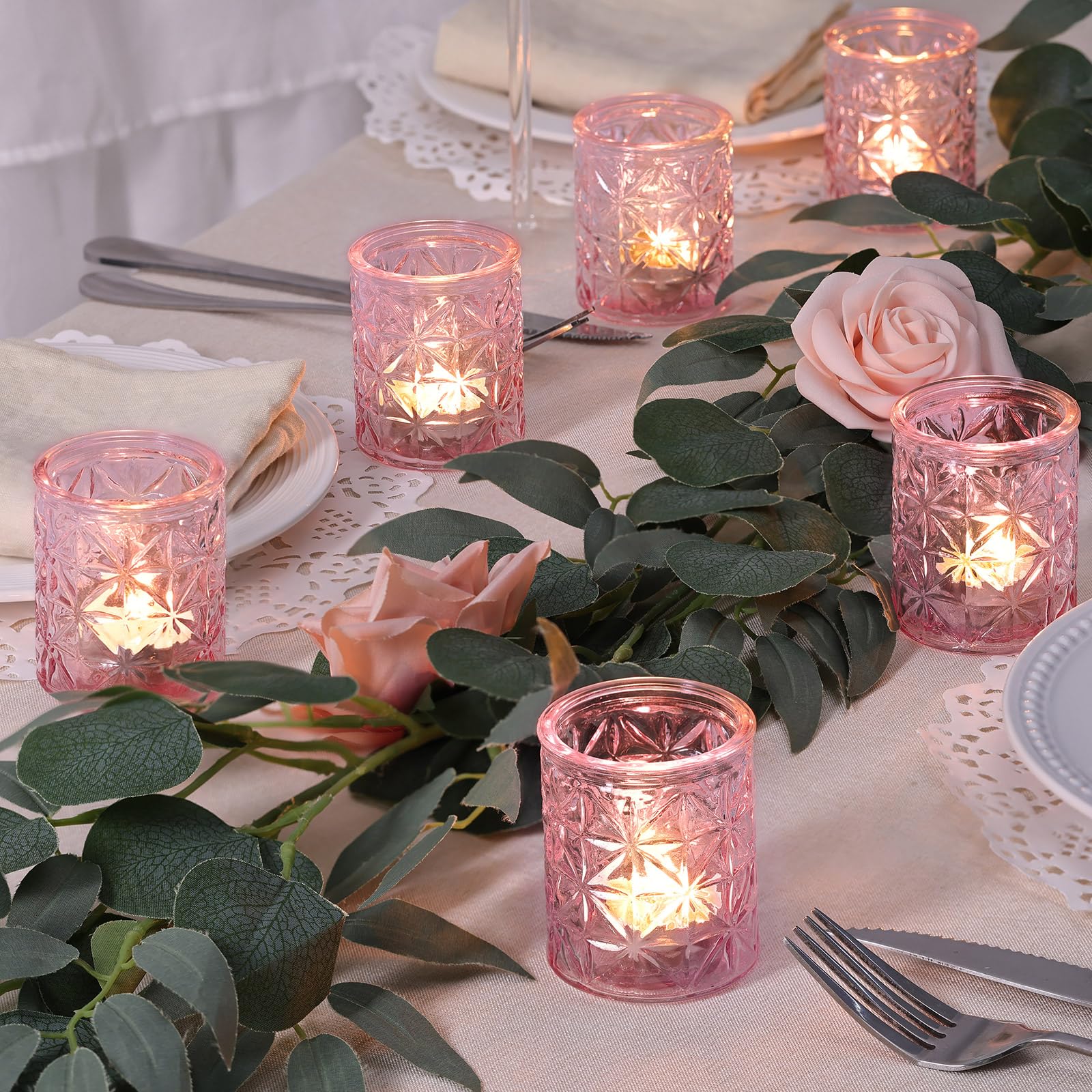 Photophore Bougeoirs En Verre - Lot De 3 Design Haut Et éLégant - Pour Centre De Table De