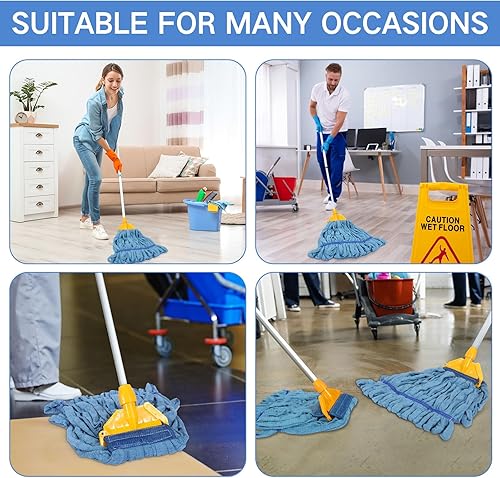Miniatura 6 de Lallisa 2 piezas de repuesto de cabezal de fregona comercial, 18 onzas, tubos de microfibra, para limpieza de pisos, cabezales de trapeador