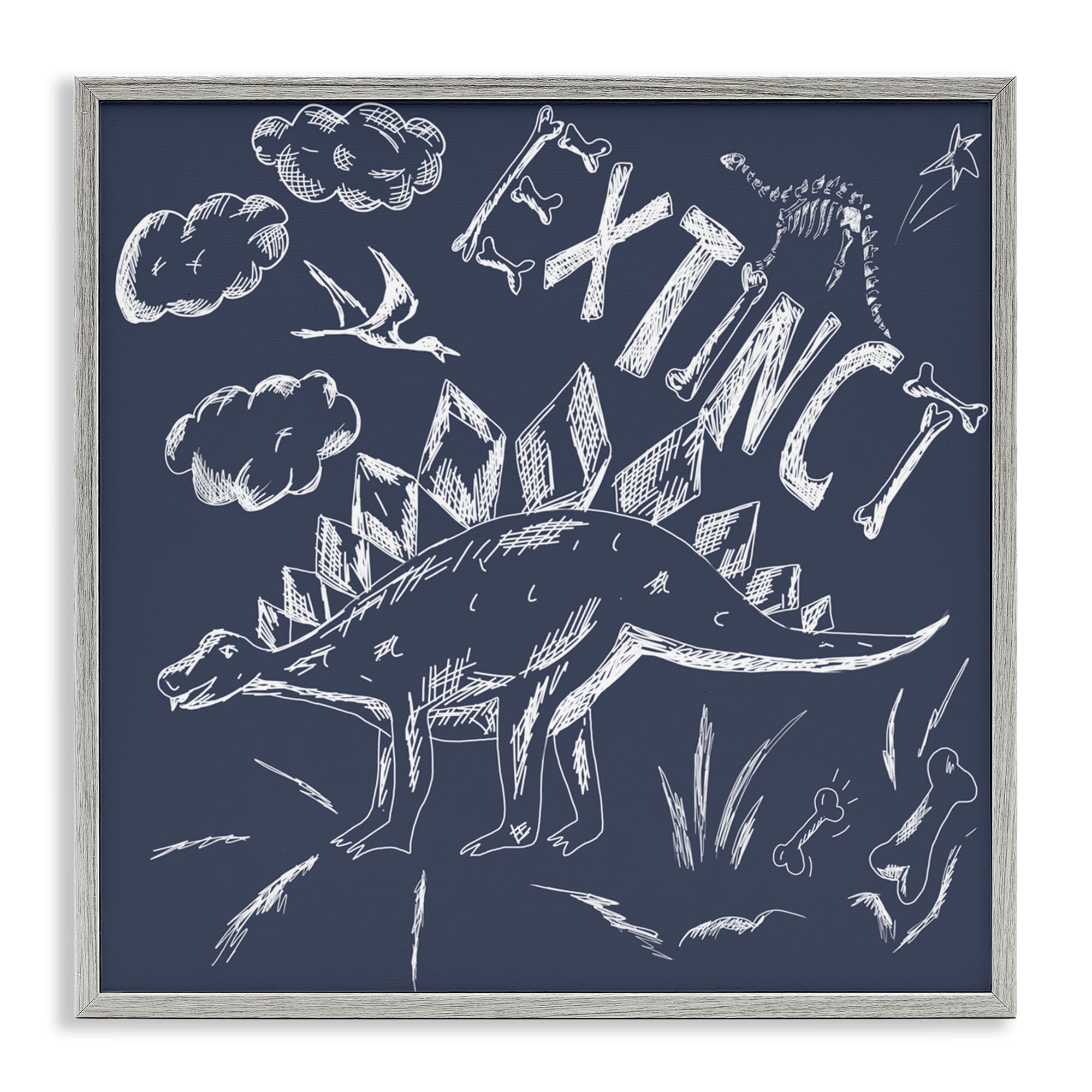 Tableau dinosaure Stupell Industries art giclée pour décorer un bureau moderne