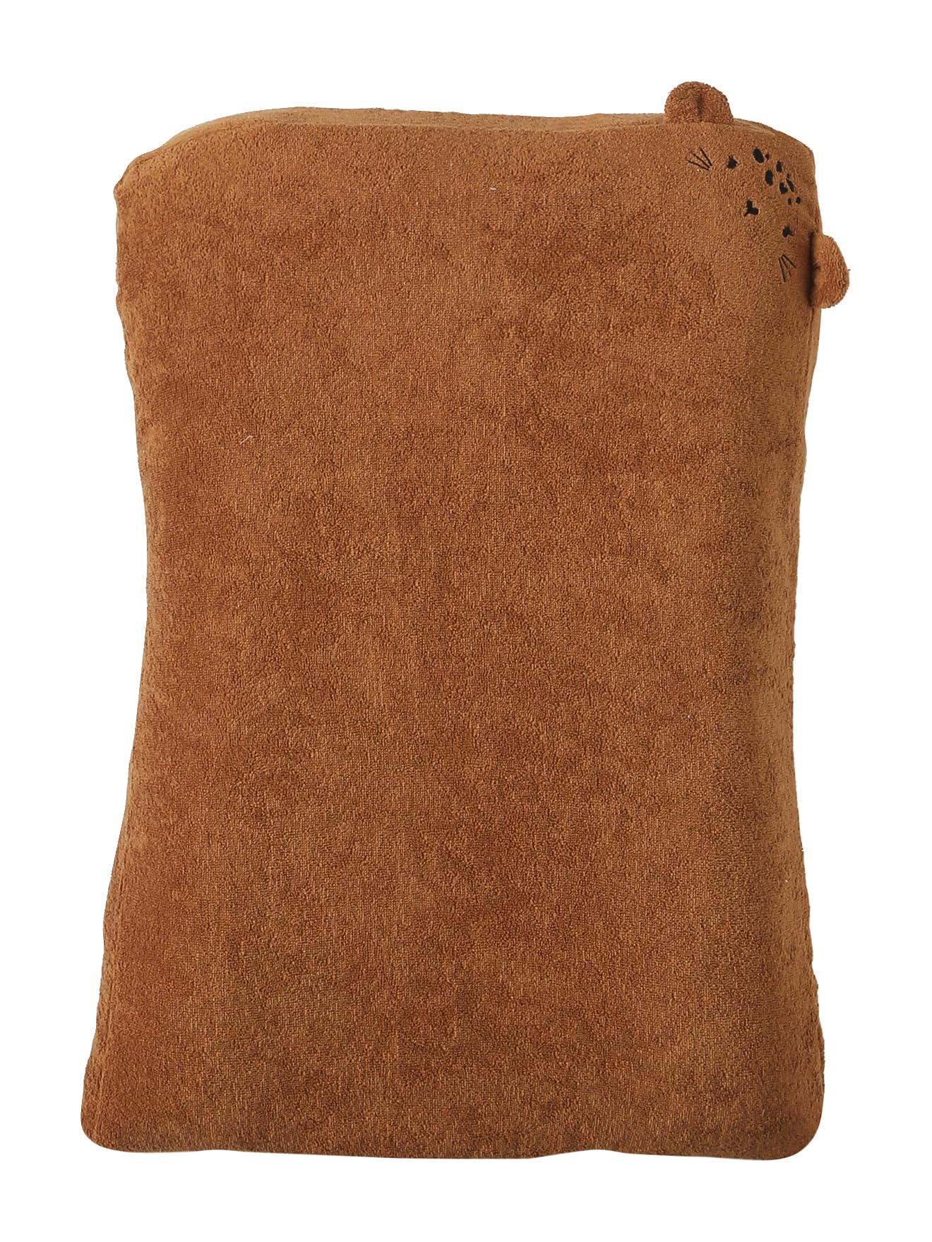 VERTBAUDET 2er-Set Frottee-Schonbezüge für Baby Wickelauflage braun/lovely leo