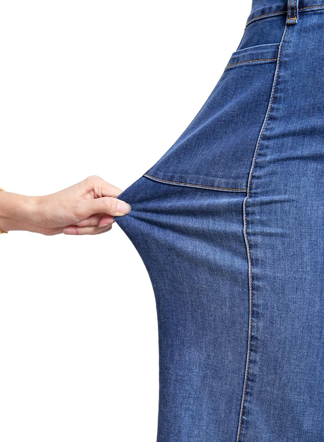 Sidefeel Womens Wide Leg Baggy Jeans High Waisted Tummy Control Stretchy Loose Fit Ankle Denim Jeans - Image 7