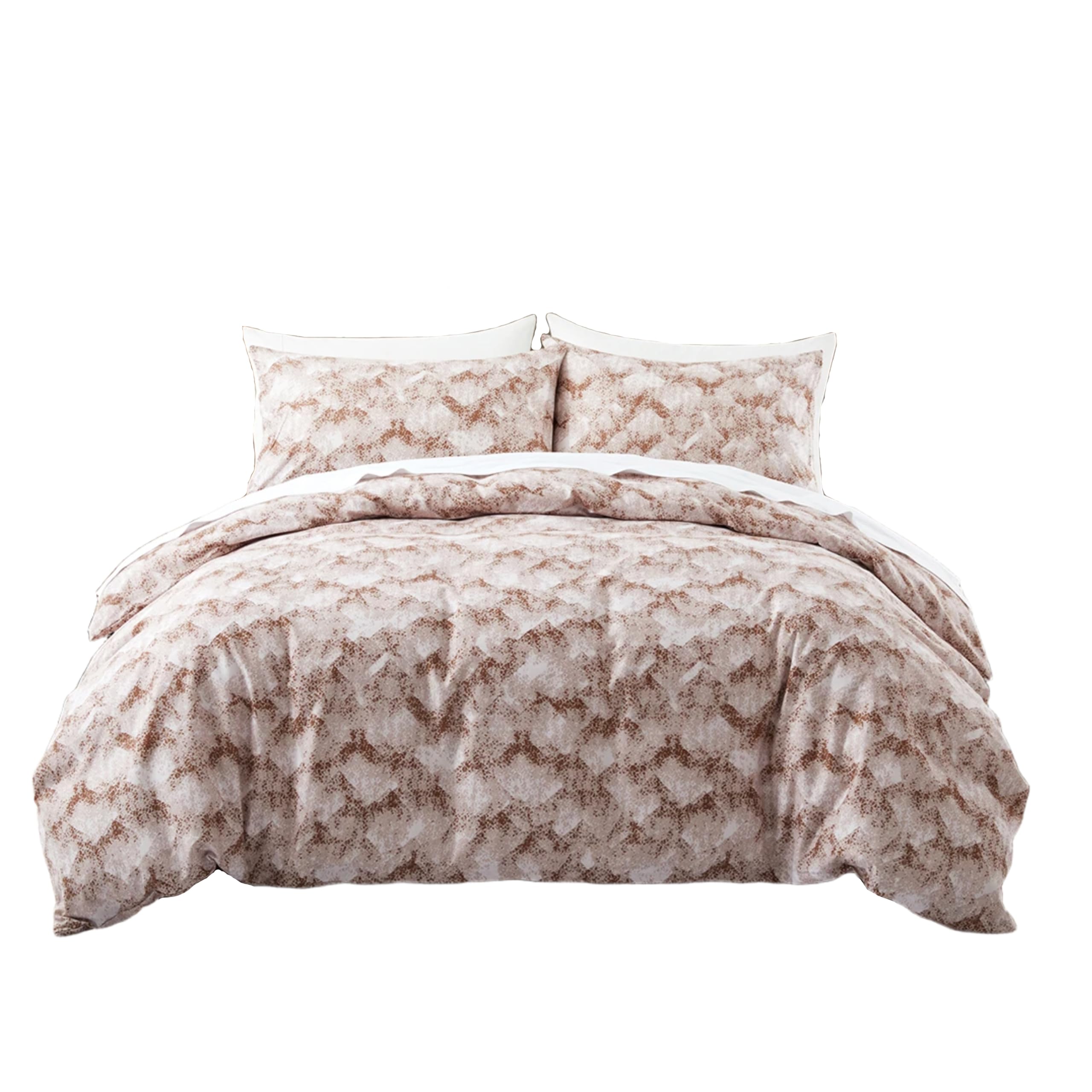 Housse de couette 220x240 en polyester brossé au toucher peau de pêche unique