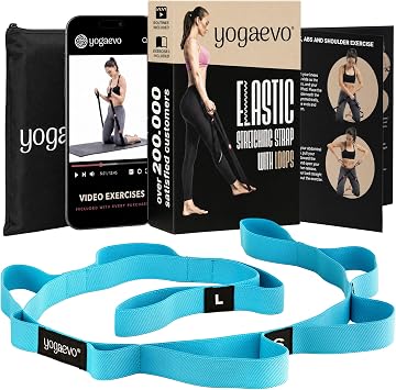 YogaEVO Elastic Stretching Strap with Loops for Physical Therapy