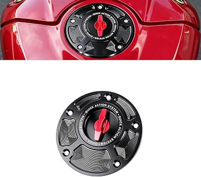 VITINO Motorcycle Gas Fuel Cap for Ducati Monster Yamaha MT XSR YZF Red