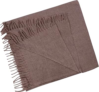 Wonderlist Wonderlist Tibetan Meditation Shawl Wool Handloom Meditation Oversize Shawl Throw Pure Wool Wrap Clothing Gift for Men Women (Light Grey)