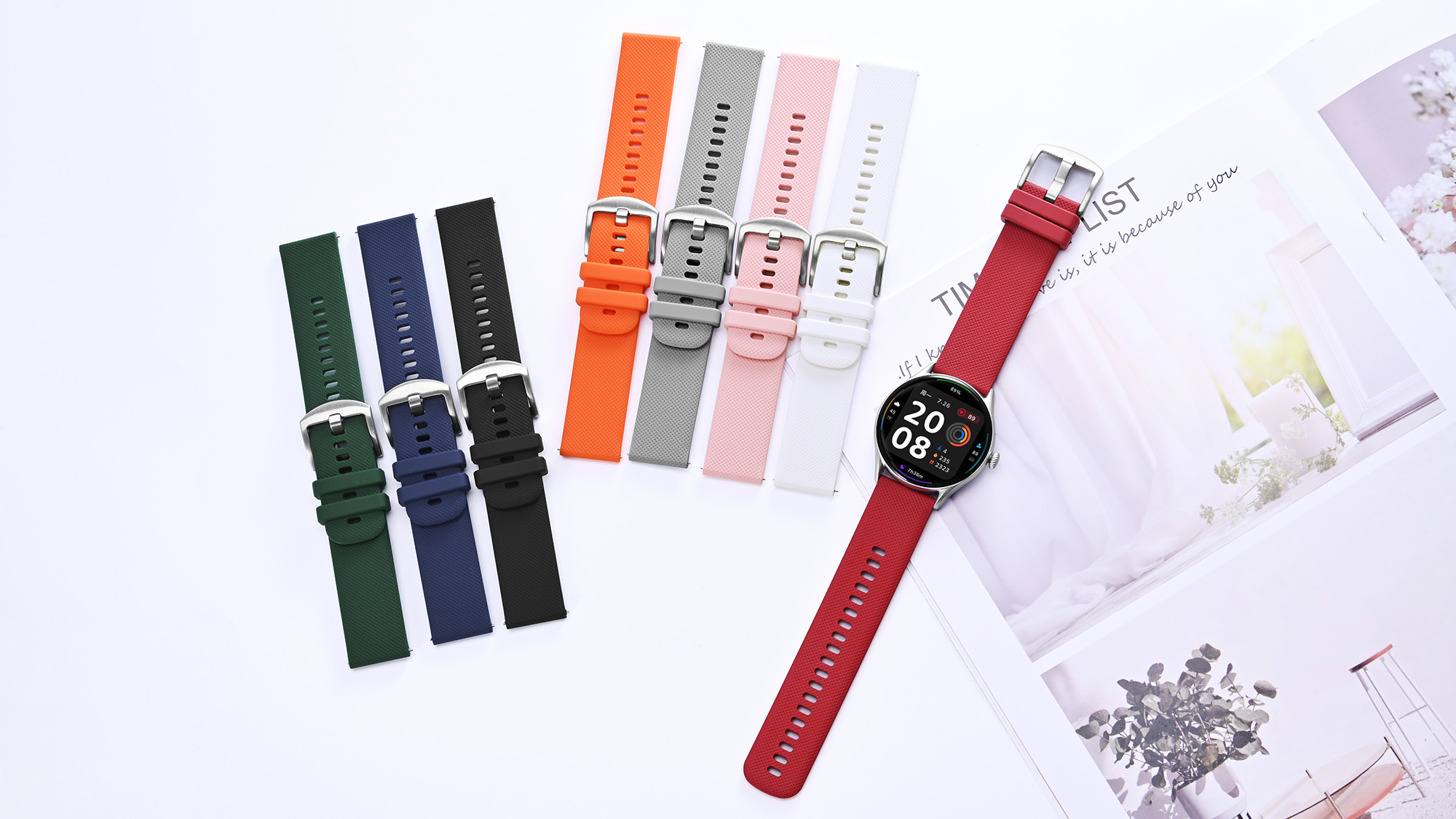 Anbeer Cinturini In Silicone Per Orologi,cinturino In Gomma A