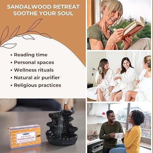 Vista 19 de Super Hit - Conos de incienso de reflujo para cascada, fuente de humo aromático, Haze Falls y esterilla, paquete de 6 Super Hit - 6