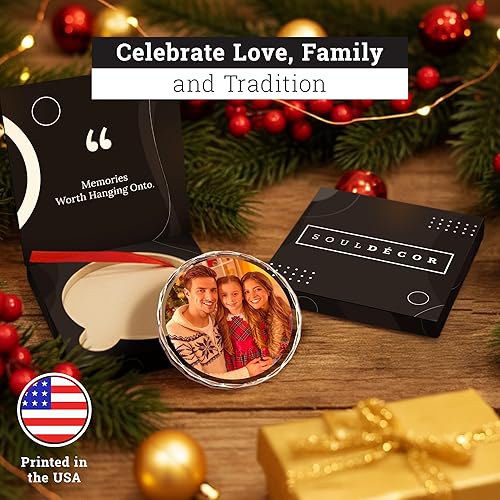 Miniatura 2 de Adornos de Navidad personalizados, adorno de cristal con foto personalizada, fabricado en Estados Unidos, familia, mascotas, primera decoración de