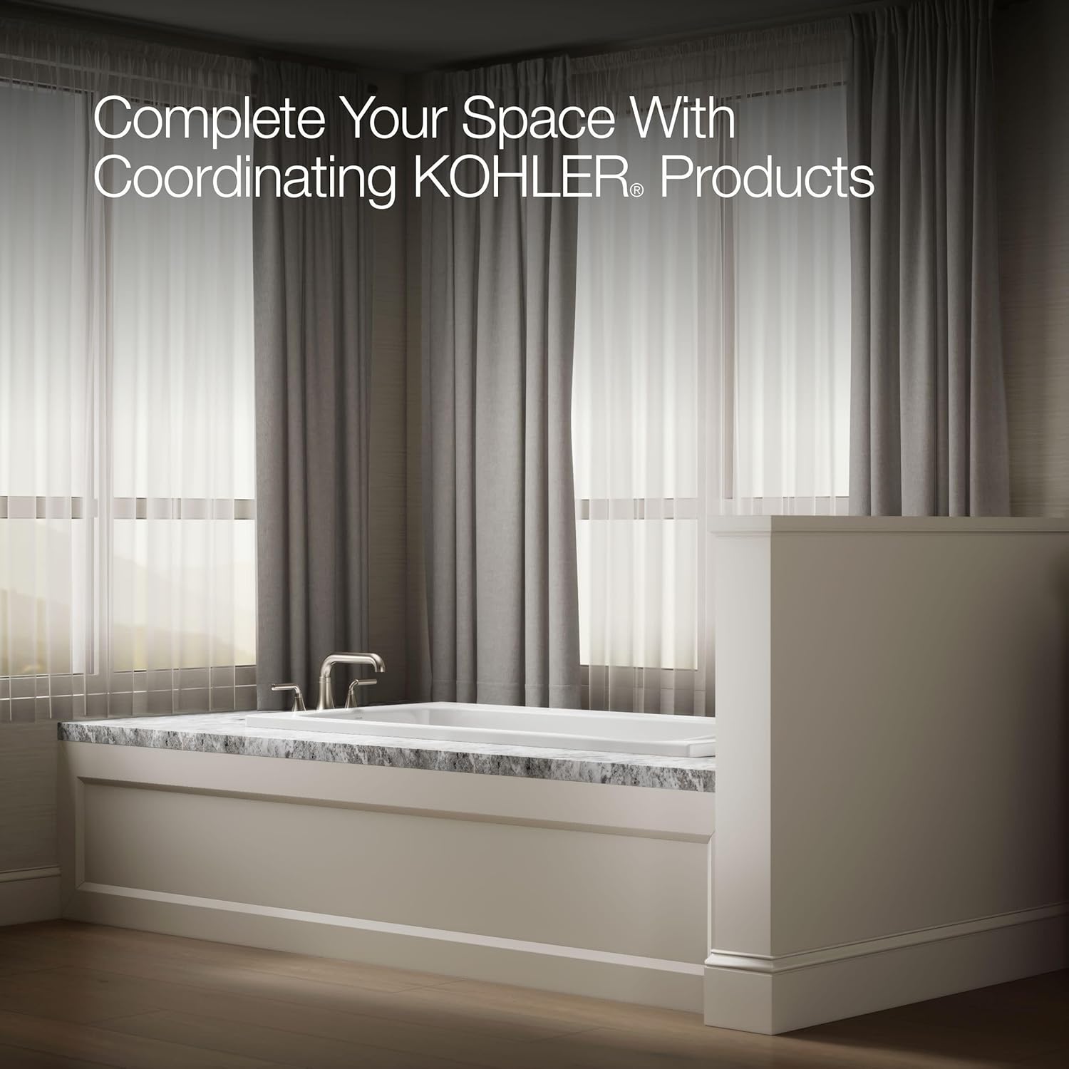 Kohler 25830-0 Avec® 60" x 30" drop-in bath, White