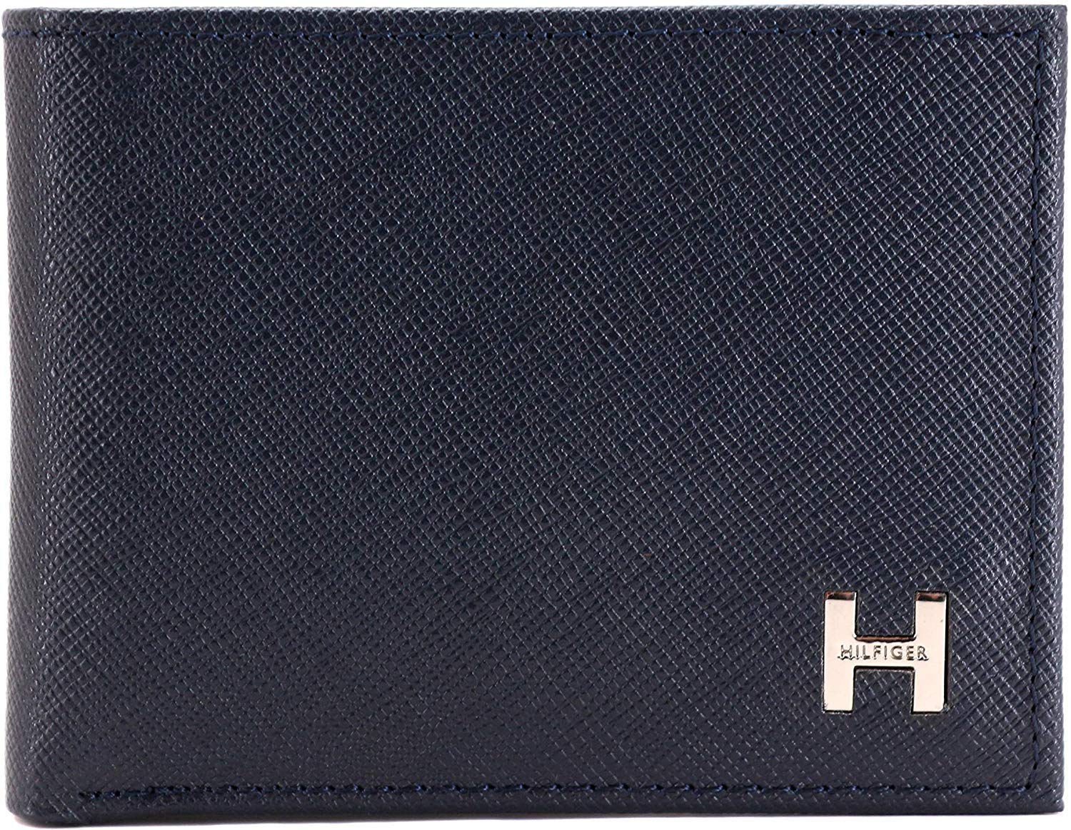 Tommy Hilfiger Men's Leather Credit Card ID Wallet Billfold (Navy)
