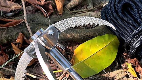 Miniatura 2 de Material fuerte y duradero, amplia gama de usos al aire libre, garras plegables para un fácil agarre, compacto y apto para viajes, cuerda de nailon