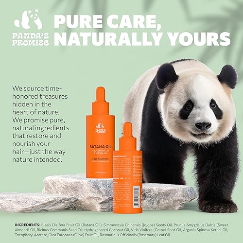 Miniatura 7 de Aceite de batana para el crecimiento del cabello, mezcla milagrosa Dr. Sebi para cabello más grueso y fuerte con romero y ricino, aceite de batana