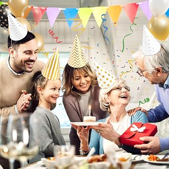 CANREVEL Party Hats for Adults, Party Headwear, Happy Birthday Hats, Birthday Party Decorations for Women Men