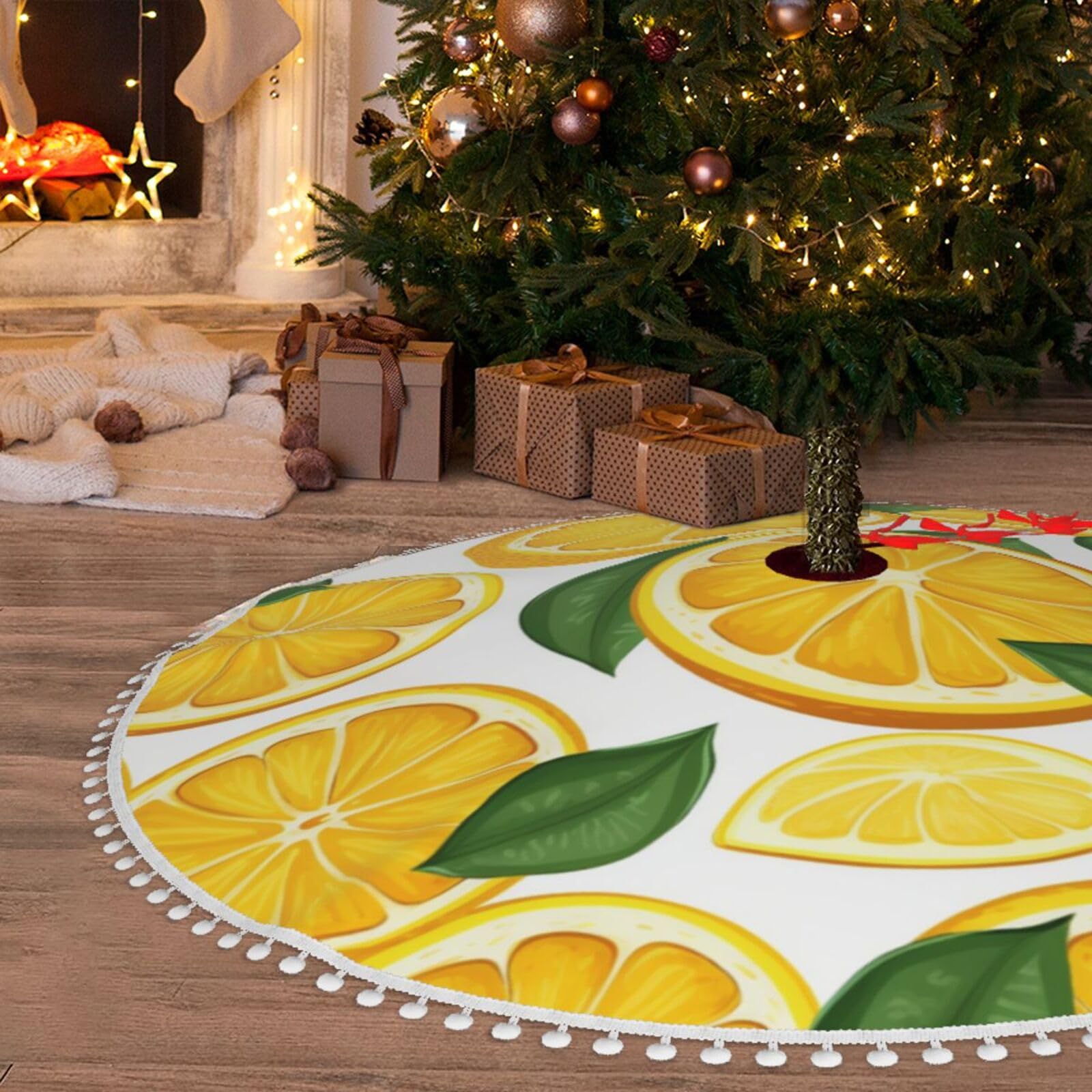 Jupe de sapin de Noel en peluche originale de 122 cm, le cadeau ideal pour illuminer les fetes