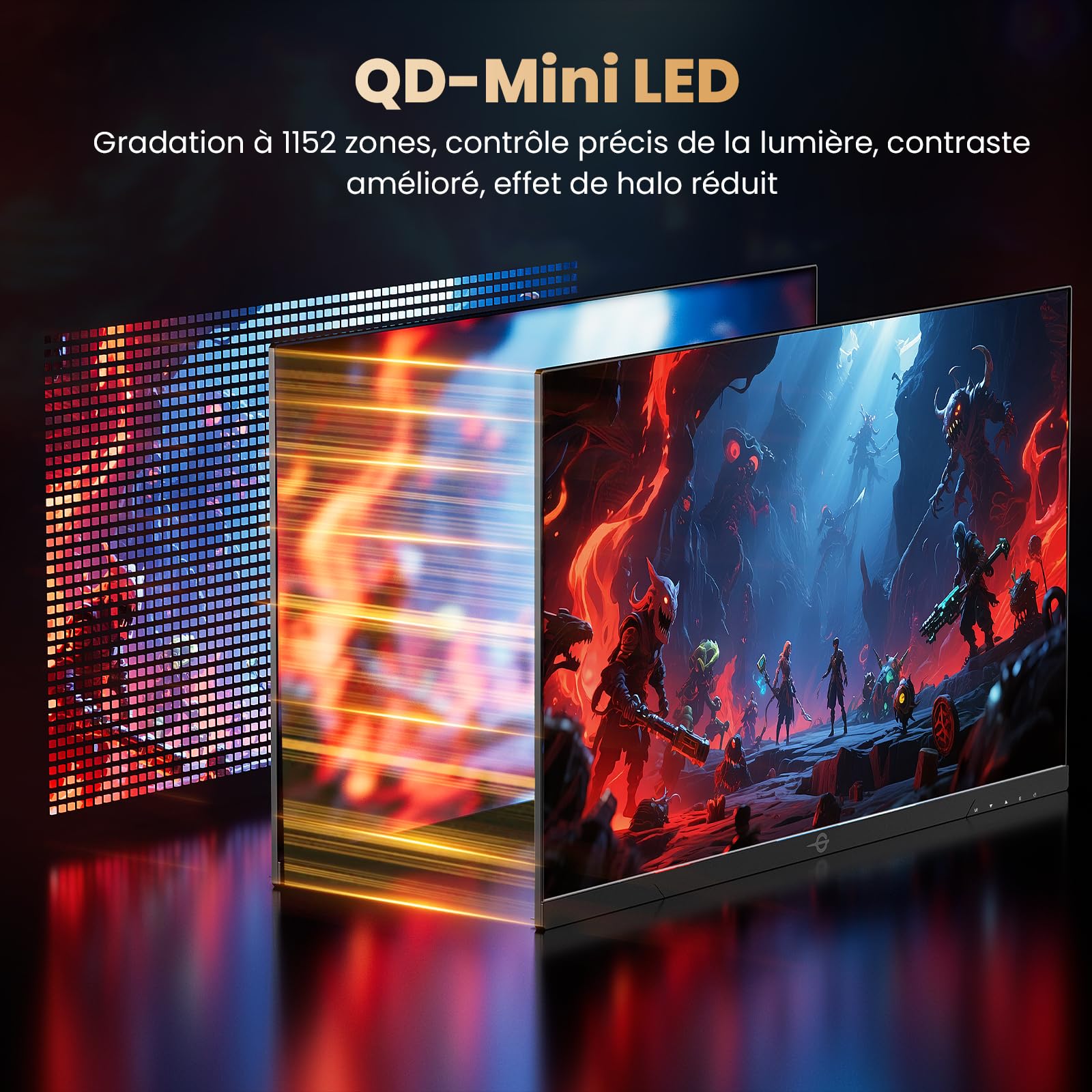 【ジャンク品】TitanArmy P275MV-A miniLED TITAN ARMY Mini LED Screen PC Gamer 27 Inches, 4K 160Hz & FHD