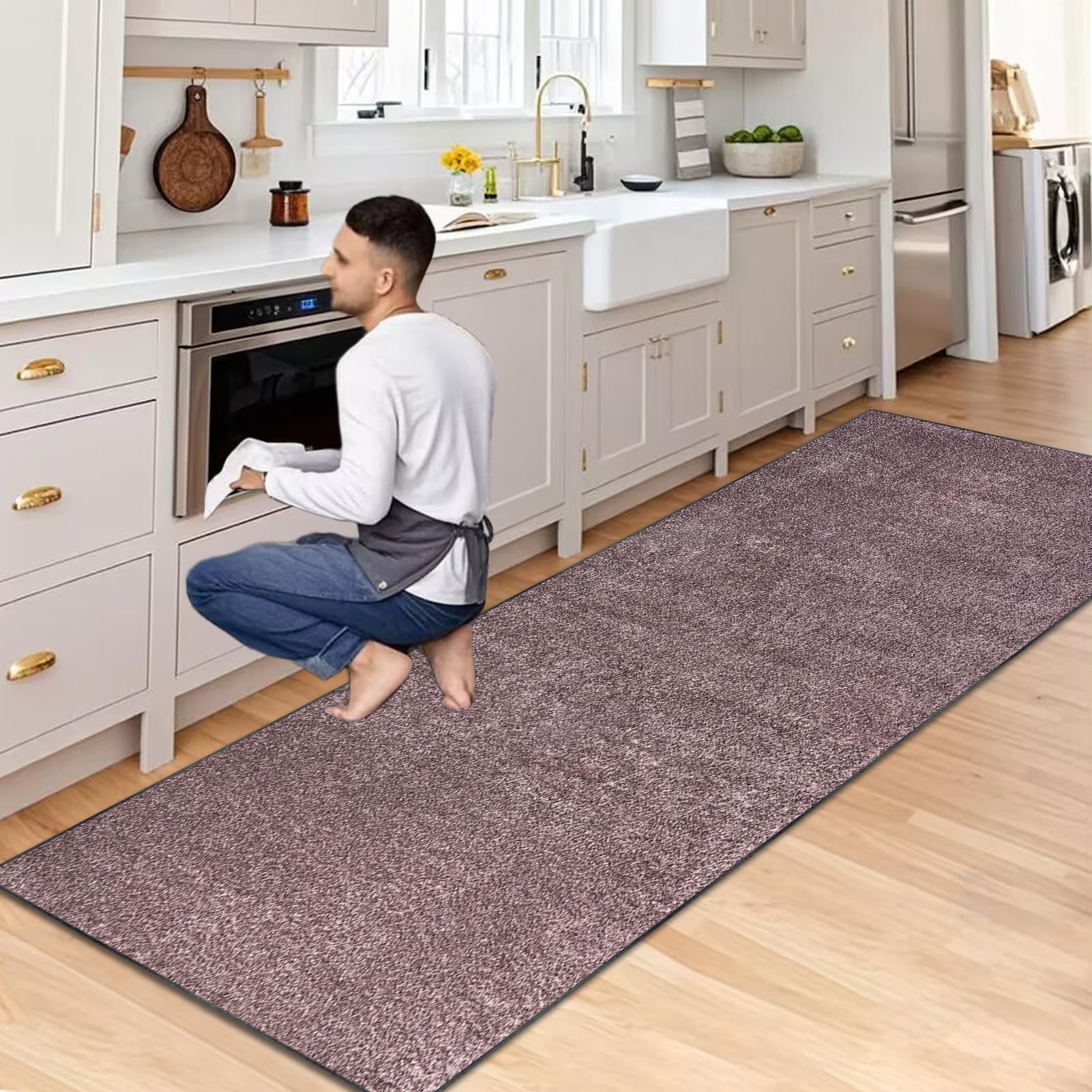 Keukentapijt, antislip, lange hal, wasbaar, voor eetkamer, hal, entree, wasruimte, woonkamer, slaapkamer, 50 x 100 cm