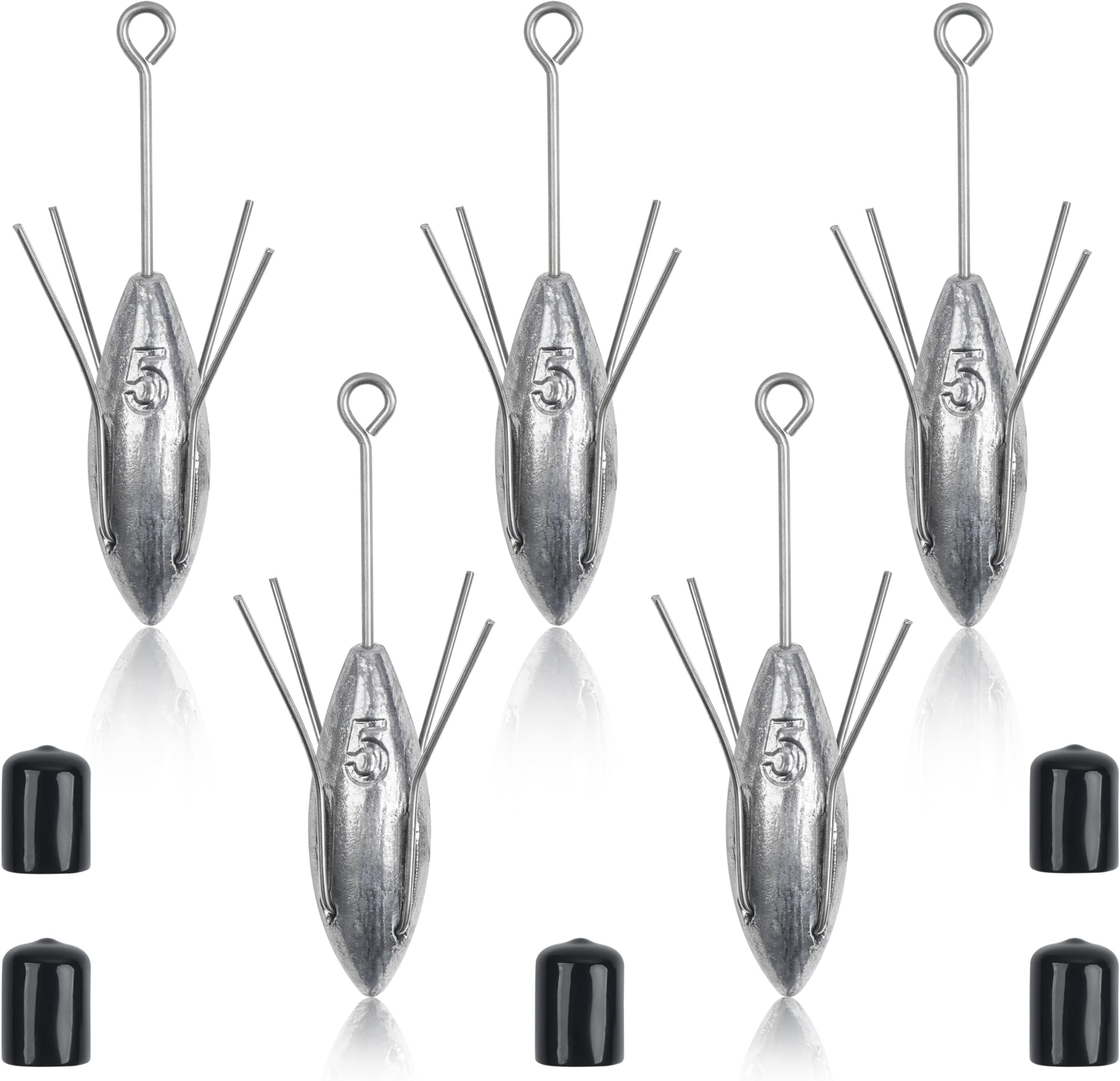 Sputnik Sinker Spider Surf Fishing Weights Long Tail Fishing Equipment Surfing Casting Bottom Anchor Sinker for for Saltwater Beach, Ocean, Offshore, Boat Fishing 2/5pcs 3oz-7oz