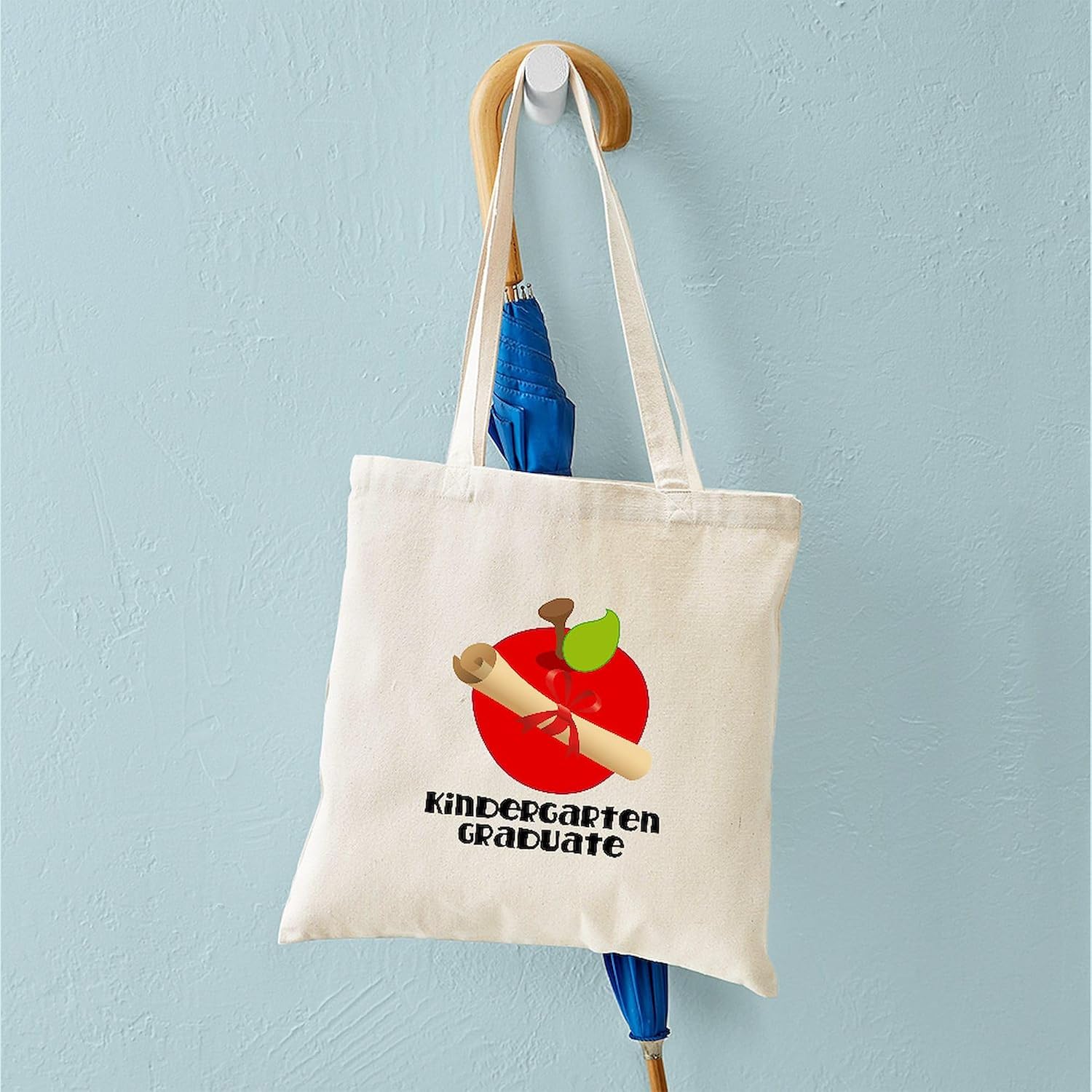 CafePress Kindergarten Graduate Diploma Reusable Natural Beige Canvas Shopping Bag