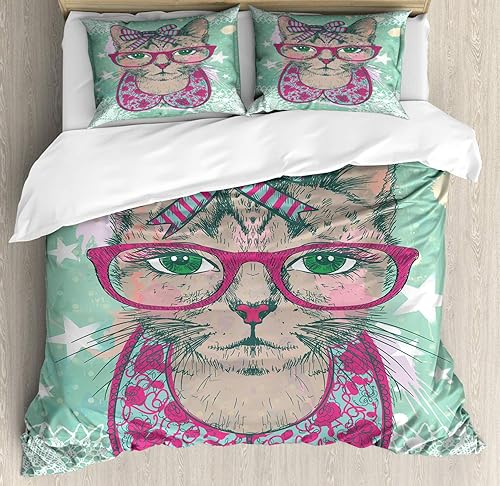 Miniatura 23 de Ambesonne Juego de funda de edredón de baloncesto, silueta de jugador de baloncesto, promoción de campeonato de competencia de atleta, juego de ropa