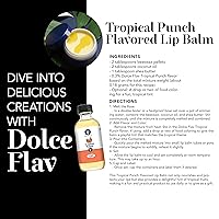 Vista 4 de Dolce Flav Extracto de Ponche Tropical 1 Galón Soluble en Aceite Kosher, Sin Azúcar, Saborizante Concentrado de Ponche Tropical Afrutado