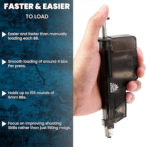 Miniatura 6 de ARSUK Cargador de velocidad de Airsoft con adaptador para pellets bb de 0.236 in, cargador de paintball de carga rápida y rápida accesorio de